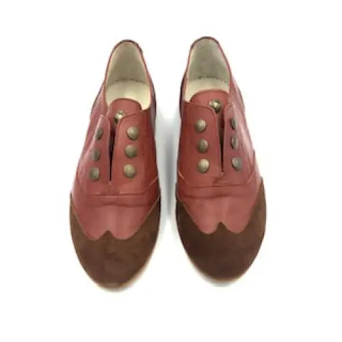 Belle chiara harold rust leather suede oxford - girls