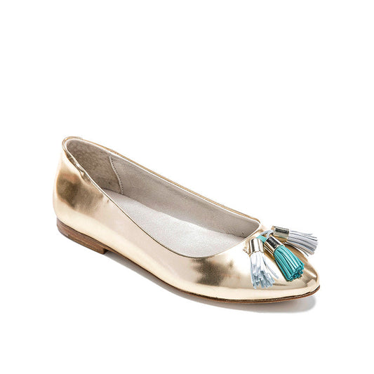 Bellusa ana gold tassel slip on-final sale - ballet flat