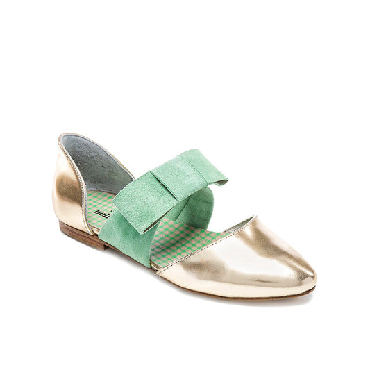 Bellusa guggy gold green bow. **final sale - slip