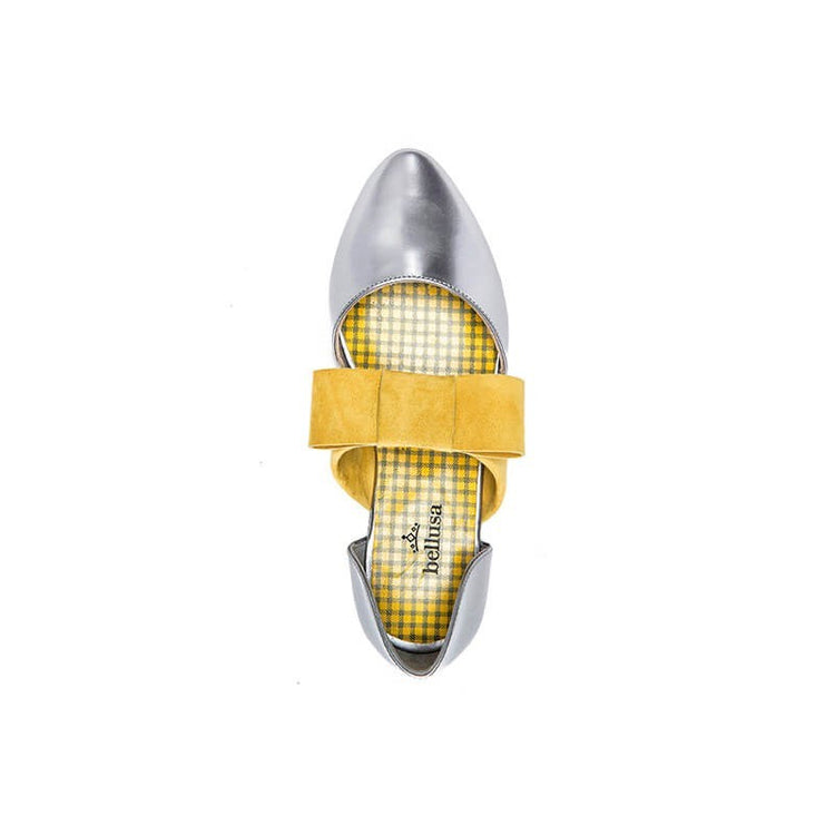 Bellusa guggy silver yellow bow **final sale - slip