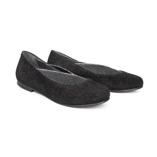 Bellusa yoshi black suede shimmer slip