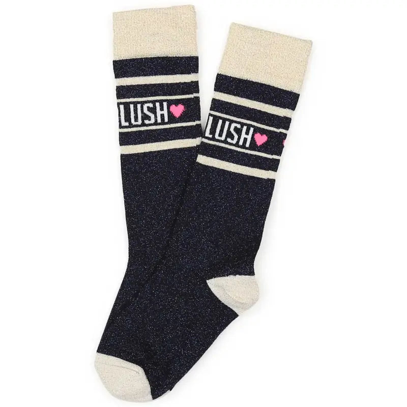 Billie blush navy & gold sock u10500 - girls