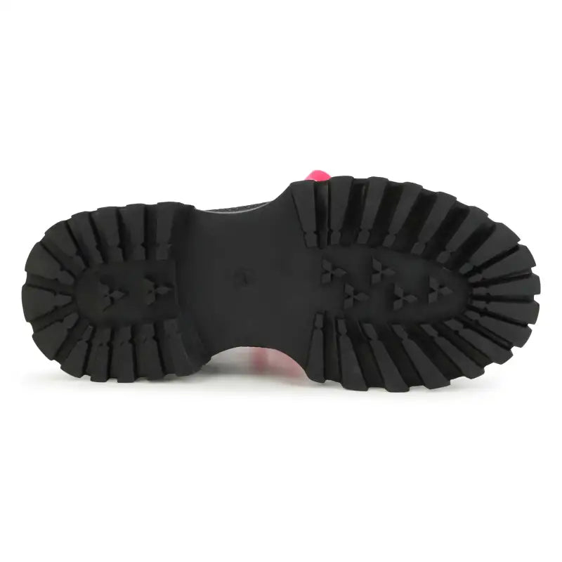 Billie blush silver leather pink lace boot 9368 - girls