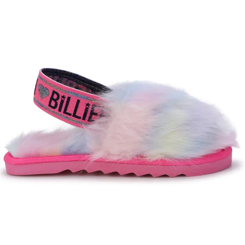 Billieblush rainbow fuzzy slipper u19331 - girls