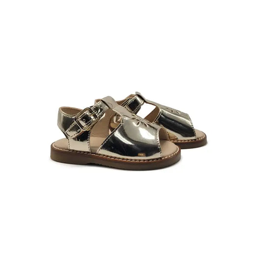 Blublonc Bonita Gold Metal Sandal