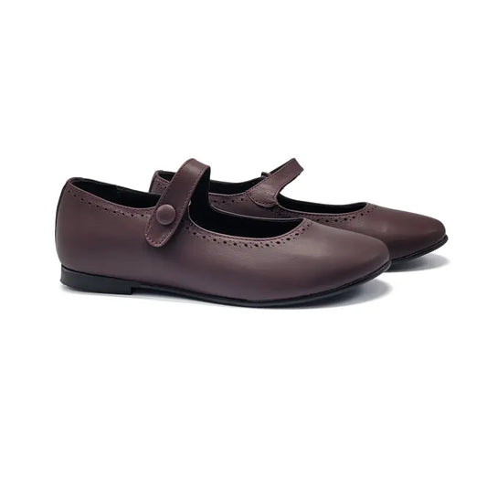 Blublonc Ephna Wine Leather Mary Jane