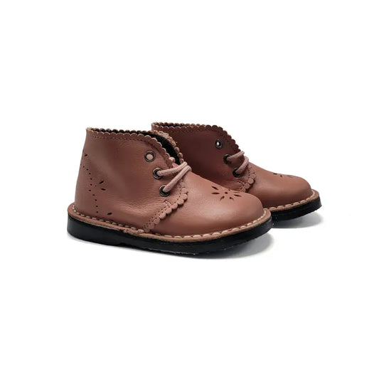 Blublonc maura rose mauve baby bootie - first walker