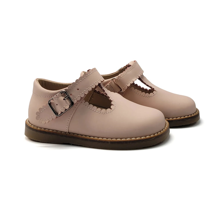 Blublonc Sela Nude Gum T-Strap First Walker