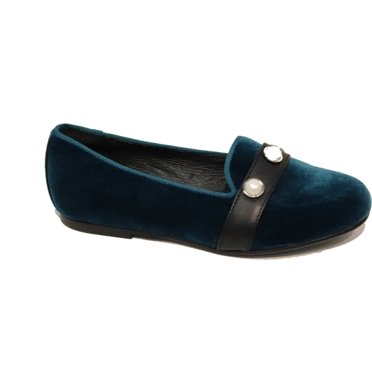 blublonc-teal-velvet-slipon-girls
