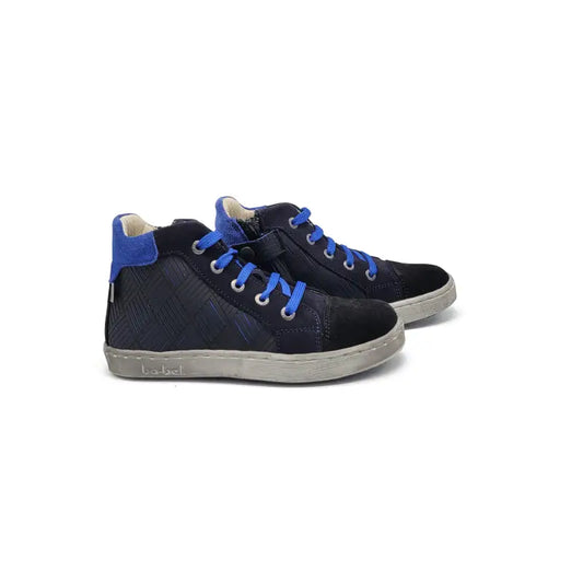 Bo-bell iqra black cobalt high top lace sneaker - boys