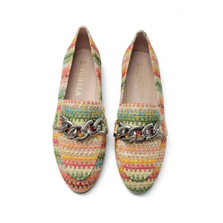 Brunella colorful crochet chain slip on 414 - ladies