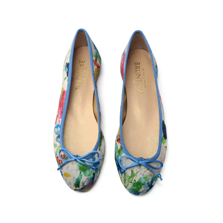 Brunella floral watercolor ballet flat 51mbr - ladies