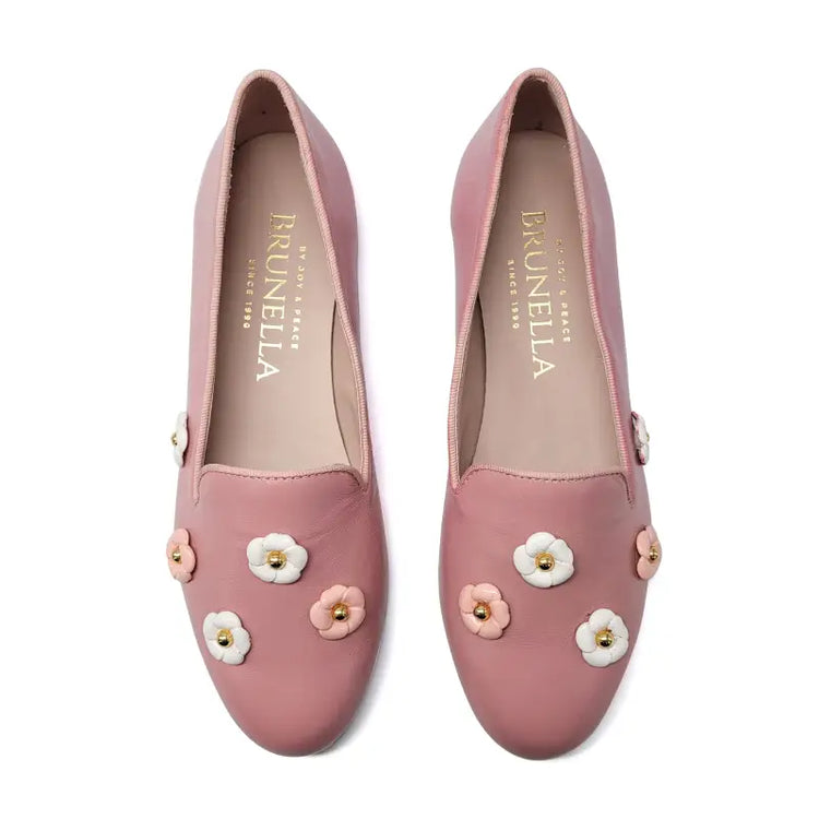 Brunella sleeper1 pink flowers slip on - girls
