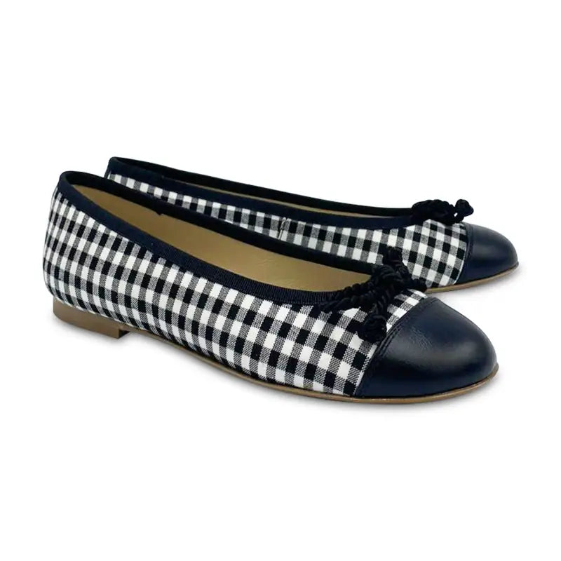 Brunellis black white checkered ballet s-28 - girls