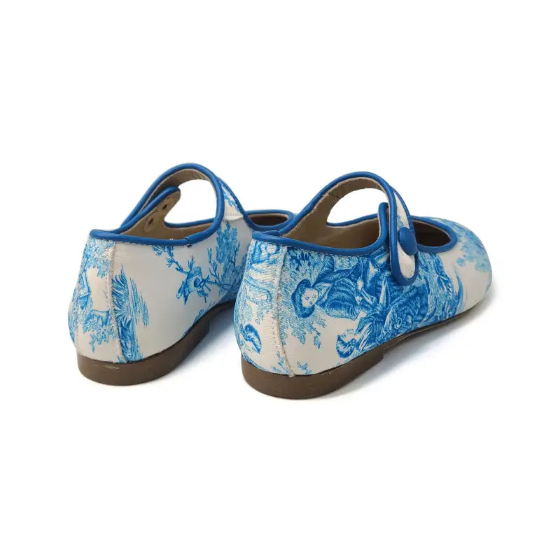 Brunellis blue toile mary jane s-21 - mary jane