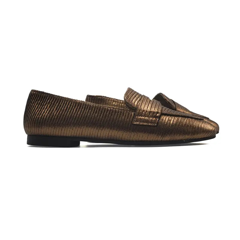 Brunellis bronze lined penny loafer 516 - ladies