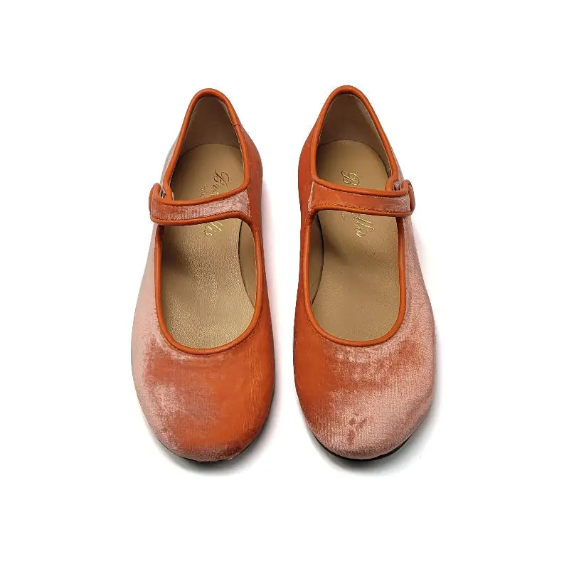 Brunellis-Melon-Velvet-shoes- GIRLS