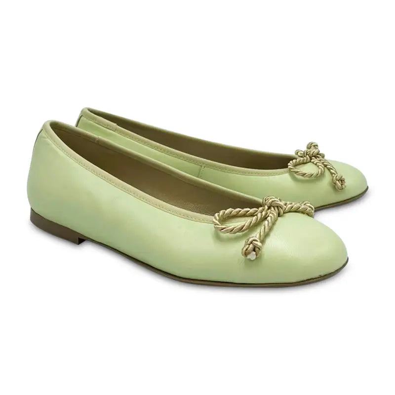 Brunellis pistachio green mint and gold trim ballet s-28 - girls