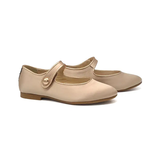 Brunellis rose gold satin pointed mary jane sa4007 - pointy mary jane