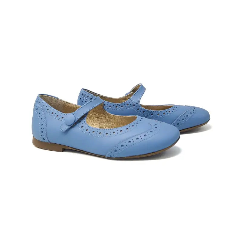 Brunellis steel blue wingtip mary jane s24 - wingtip mary jane