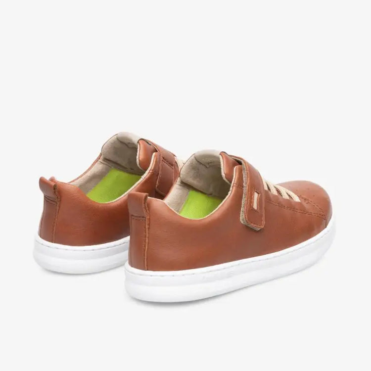 Camper brown no tie velcro sneaker k800247-21 - boys