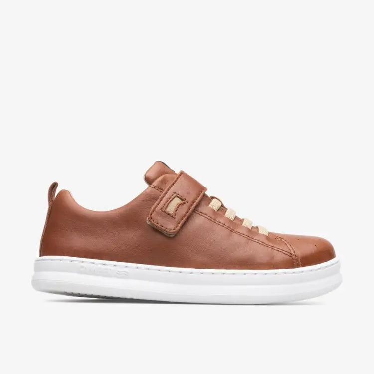 Camper brown no tie velcro sneaker k800247-21 - boys