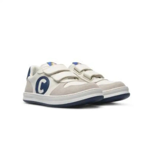Camper light grey velcro logo sneaker k800436 - boys