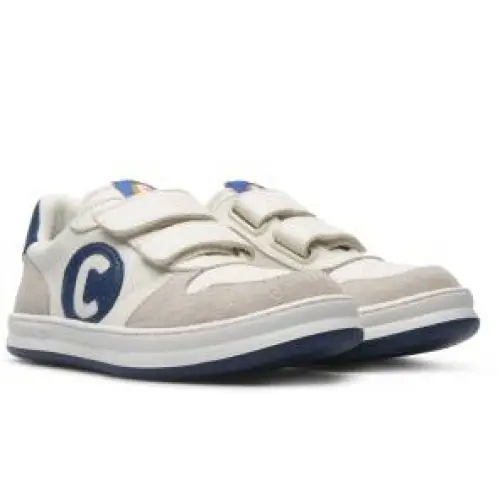 Camper light grey velcro logo sneaker k800436 - boys