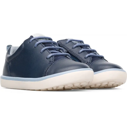 Camper navy lace side zipper first walker toddler sneaker k800305 - boys