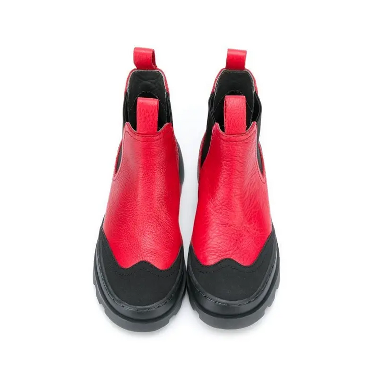 camper-red-leather-lug-sole-pull-on-bootie-boys