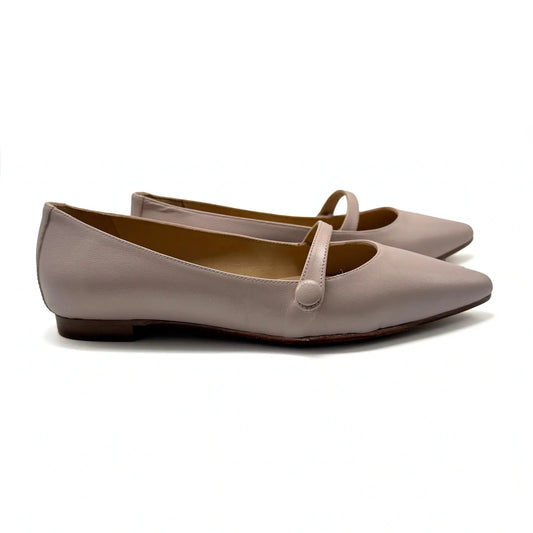 Confetti Powder Pink Slip on Mary Jane strap near toe