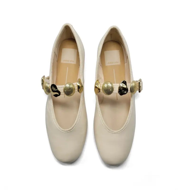 Dolce Vita Relan Off White Gold Ornaments Mary Jane