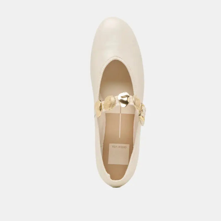 Dolce Vita Relan Off White Gold Ornaments Mary Jane