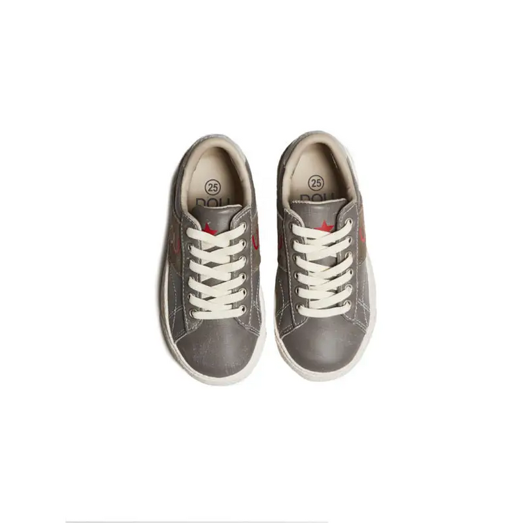 Dou uod grey/beige velcro sneaker - boys