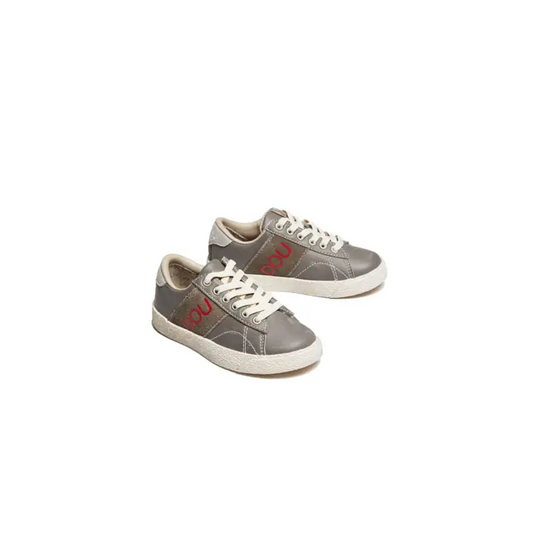 Dou uod grey/beige velcro sneaker - boys