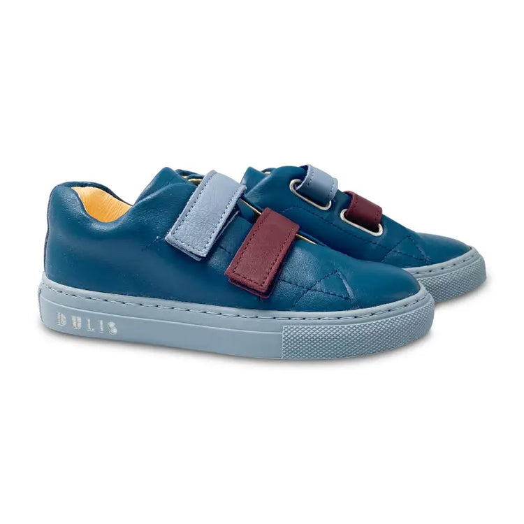 Dulis dark teal bordeaux strap velcro sneaker 0441 - boys