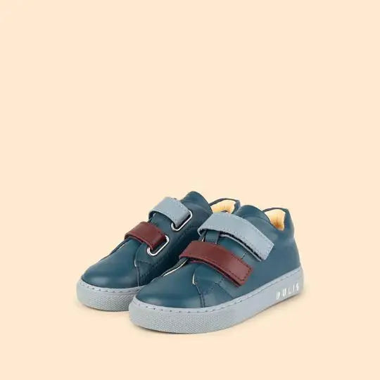 Dulis dark teal bordeaux strap velcro sneaker 0441 - boys