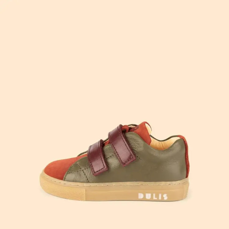 Dulis olive wine velcro sneaker 0441 - boys