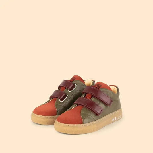 Dulis olive wine velcro sneaker 0441 - boys