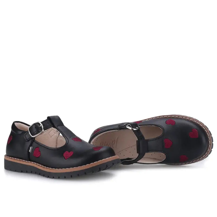 Emel black hearts t strap e2724 strap