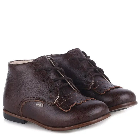 EMEL Dark Brown Fringe Toddler Bootie E1426 - FIRST WALKER