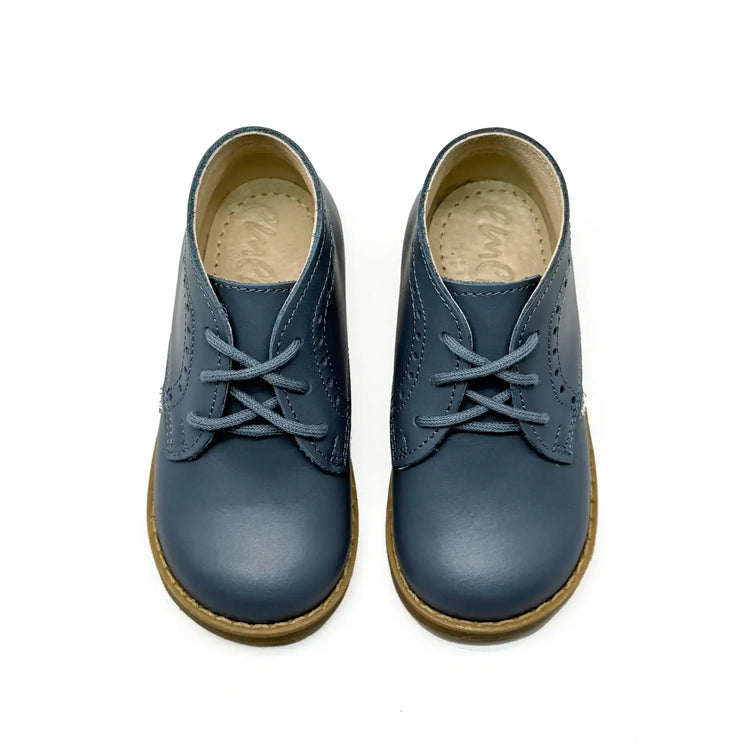 Emel denim blue first walker bootie for baby fast shipping