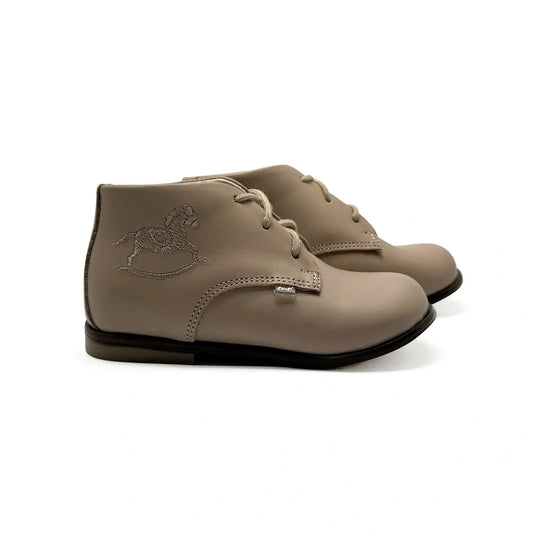 Emel taupe embroidery first walker bootie fast shipping