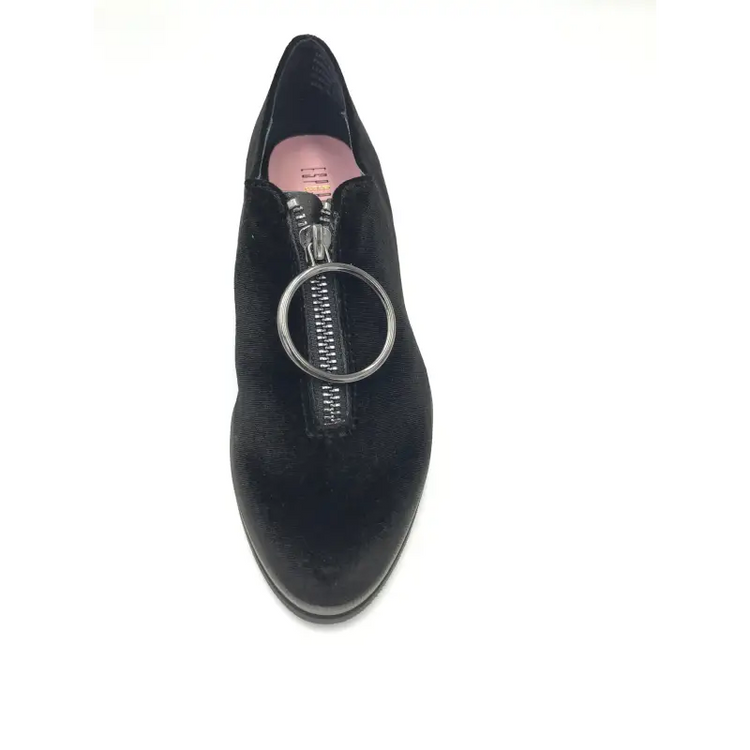 Esporre bryn black velvet front zipper - ladies