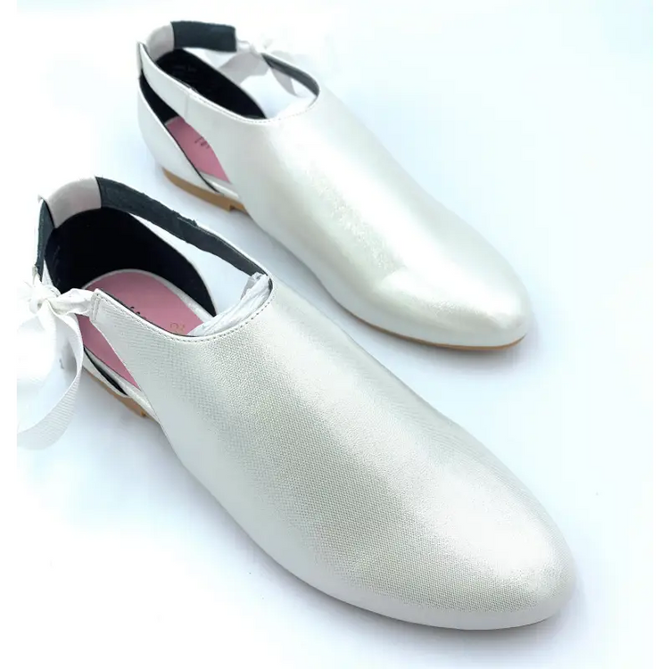 Esporre white metallic dress shoe gs527 - ladies