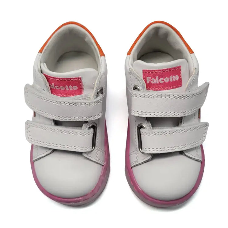 falcotto-sasha-white-fuchsia-first-walker-velcro-sneaker-baby-boy