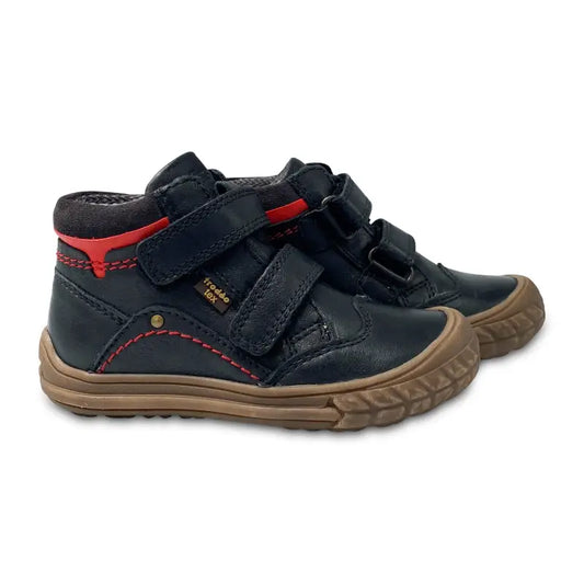 Froddo black red high top water resistant velcro sneaker g3110179 - boys