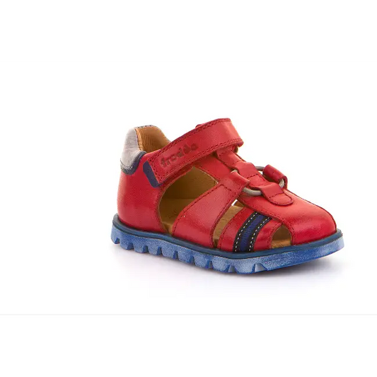 Froddo first walker toddler red and blue closed toe sandal g2150099 - baby boy