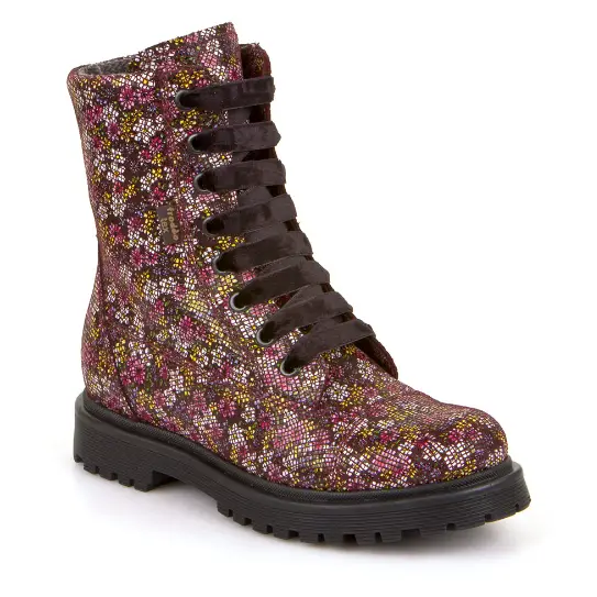 froddo-flowers-lace-up-side-zipper-waterproof-boot-girls