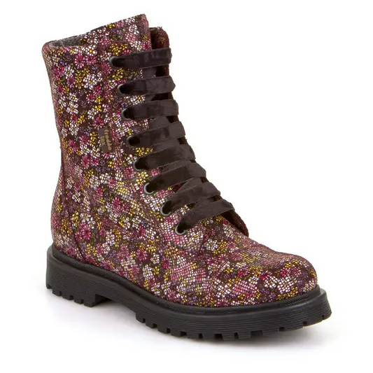 froddo-flowers-lace-up-side-zipper-waterproof-boot-girls